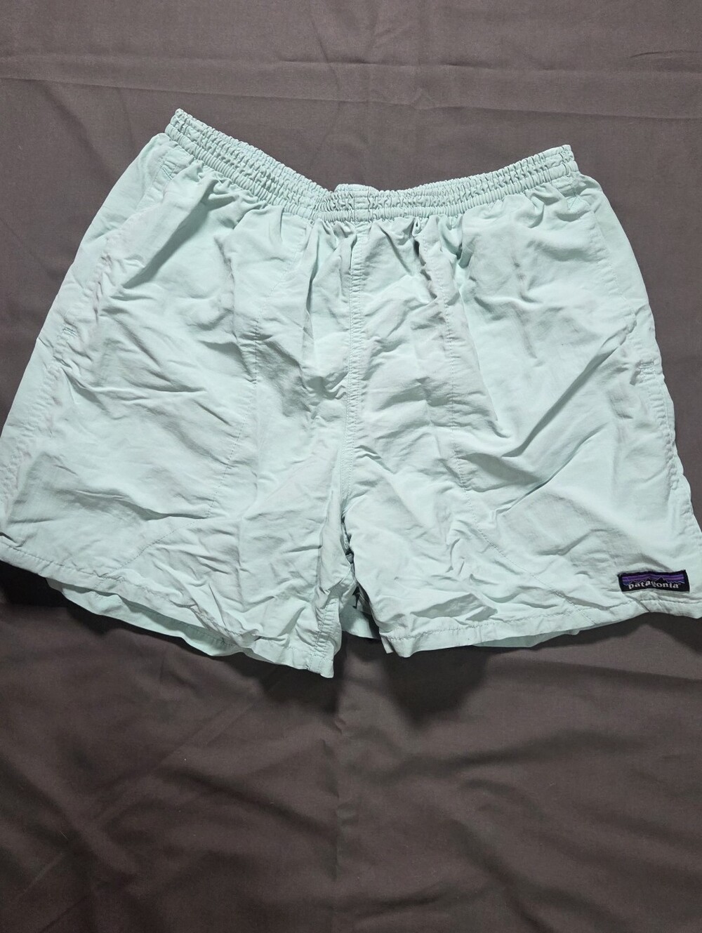 Patagonia Men’s 5” Baggies Shorts Medium Vjosa Green VJOG Mint Blue Swim Trunks